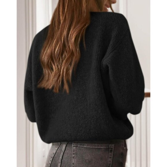 Women’s Knit Cardigan Long Sleeve Button Up Casual Outerwear - Picture 2 of 5